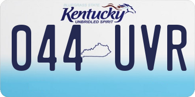 KY license plate 044UVR