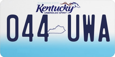 KY license plate 044UWA