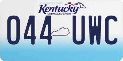 KY license plate 044UWC