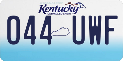 KY license plate 044UWF