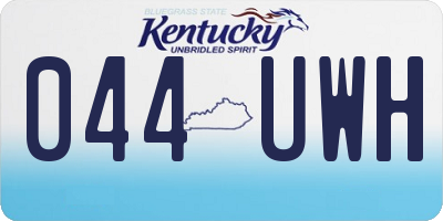 KY license plate 044UWH