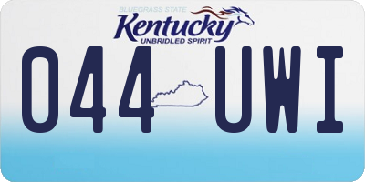 KY license plate 044UWI