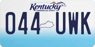 KY license plate 044UWK
