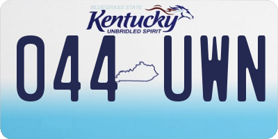 KY license plate 044UWN