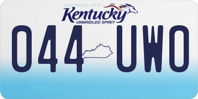 KY license plate 044UWO