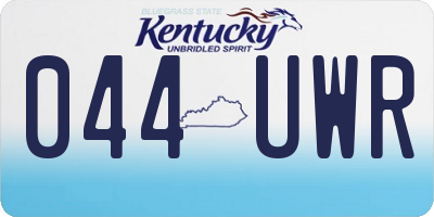 KY license plate 044UWR