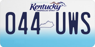 KY license plate 044UWS