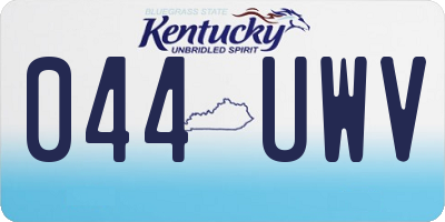 KY license plate 044UWV