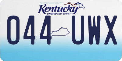 KY license plate 044UWX