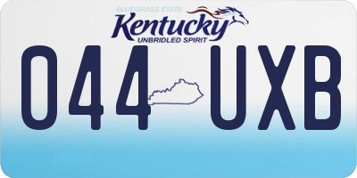 KY license plate 044UXB