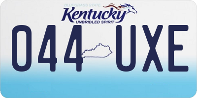 KY license plate 044UXE
