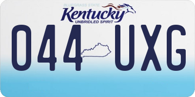 KY license plate 044UXG