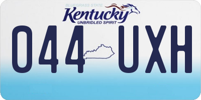 KY license plate 044UXH