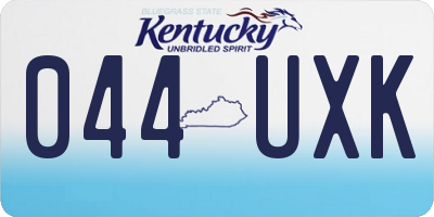 KY license plate 044UXK