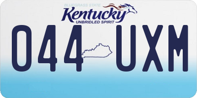 KY license plate 044UXM
