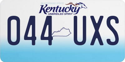 KY license plate 044UXS