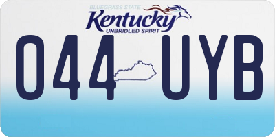 KY license plate 044UYB