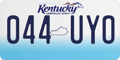 KY license plate 044UYO