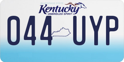 KY license plate 044UYP