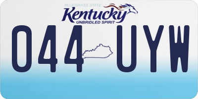 KY license plate 044UYW