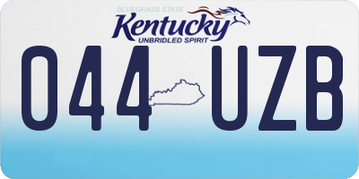 KY license plate 044UZB