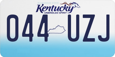 KY license plate 044UZJ