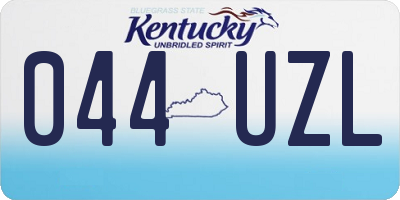 KY license plate 044UZL