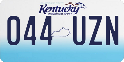 KY license plate 044UZN