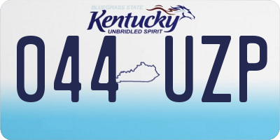 KY license plate 044UZP