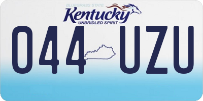 KY license plate 044UZU