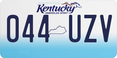 KY license plate 044UZV