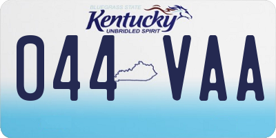 KY license plate 044VAA