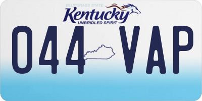 KY license plate 044VAP