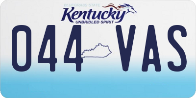 KY license plate 044VAS