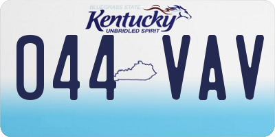 KY license plate 044VAV