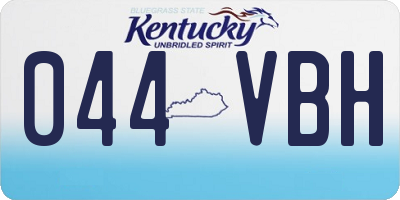KY license plate 044VBH