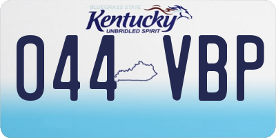 KY license plate 044VBP