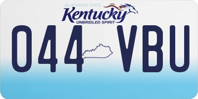 KY license plate 044VBU