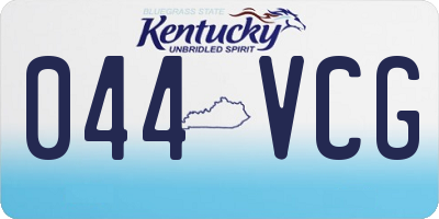 KY license plate 044VCG