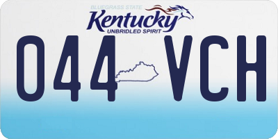 KY license plate 044VCH