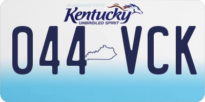 KY license plate 044VCK
