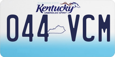KY license plate 044VCM