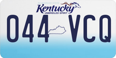 KY license plate 044VCQ
