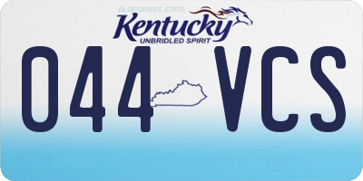KY license plate 044VCS