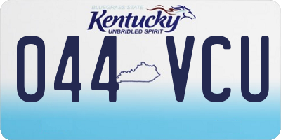 KY license plate 044VCU