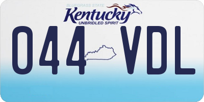 KY license plate 044VDL