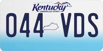 KY license plate 044VDS