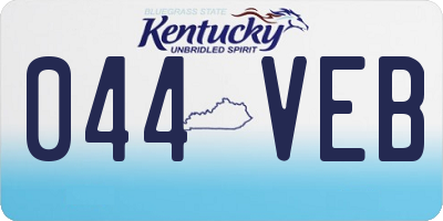 KY license plate 044VEB