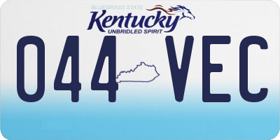KY license plate 044VEC
