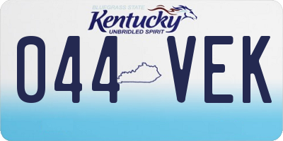 KY license plate 044VEK